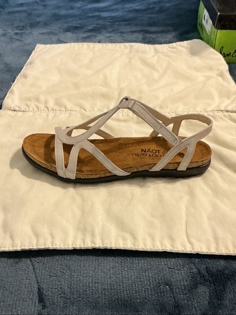 Naot White Strappy T-Style Slingback Sandal